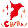 千葉県の地図☆CHIBA☆　英語ポップロゴ