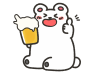 ビールを飲むシロクマくん