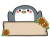 ペンギンちゃんと夏看板