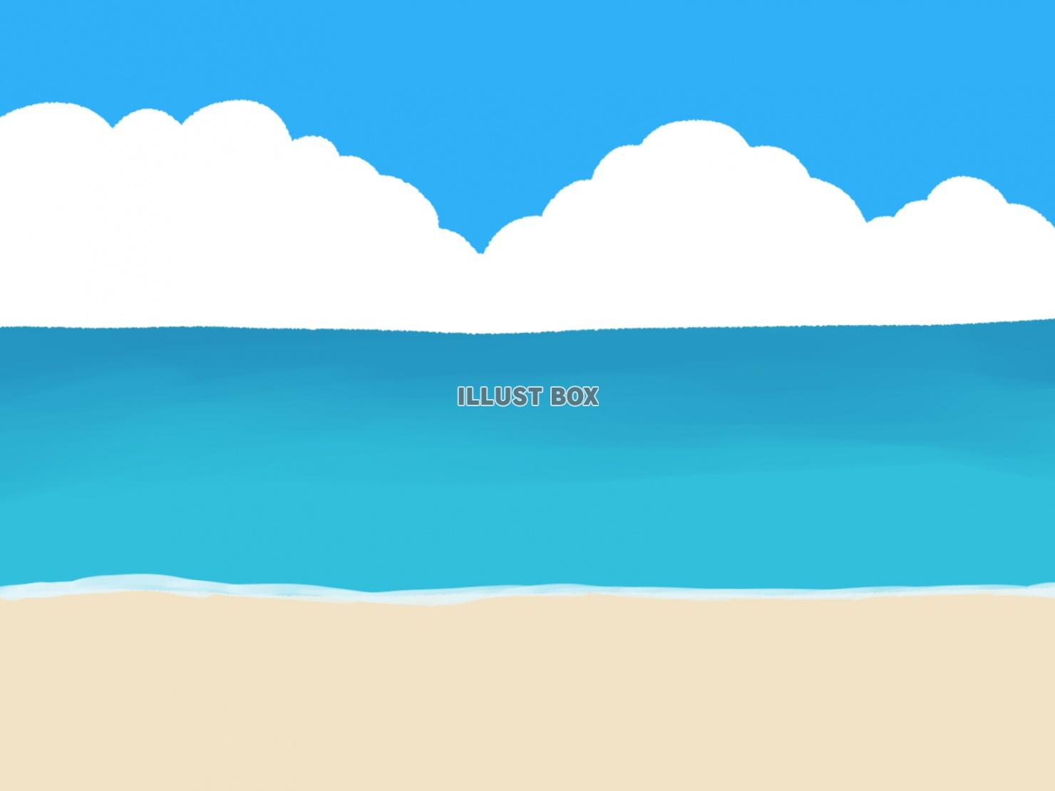 無料イラスト 夏の海 背景素材
