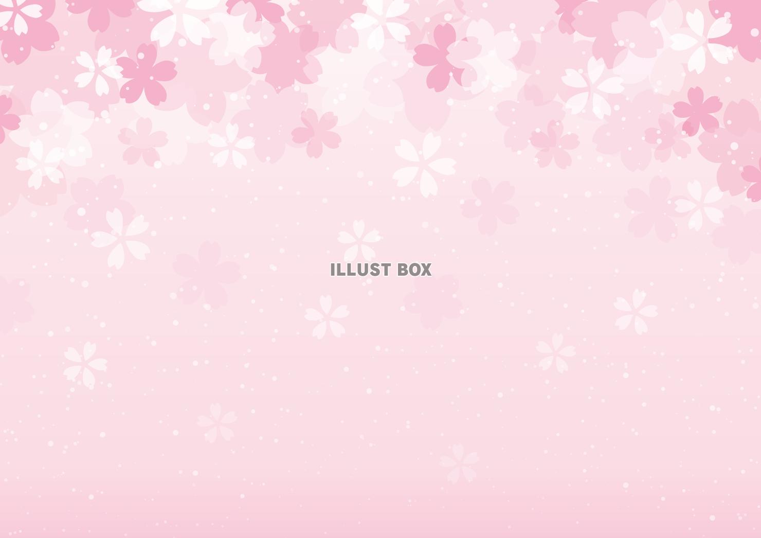 無料イラスト 桜が舞い散るピンクの背景 桜吹雪春かわいいサクラ花3月4月シ