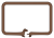 ダックスフンドのフレーム (チョコ) (透過PNG)
