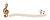 ブラウンのト音記号ライン　透過png