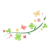 蝶々と春の草花