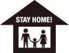 お家にいよう！ステイホーム・STAY HOMEアイコン