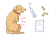 体調不良の犬と治療