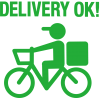 DELIVERY OK!  デリバリー・宅配・配達・出前・配送自転車　アイコン