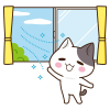 換気してね＜ぶち猫　にゃんこ＞