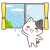換気してね＜ぶち猫　にゃんこ＞