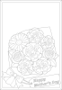 母の日のグリーティングカードのぬりえ