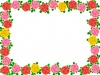 薔薇の花フレーム花模様飾り枠素材イラスト。ベクターもあります