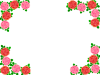 薔薇の花フレーム花模様飾り枠素材イラスト。透過PNG