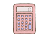 ピンクの電卓