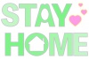 柔らかカラーのふち付きstayhomeロゴ