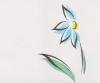 水色の花のデザイン