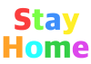 Stay Homeのカラフルフォント　透過png