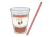 アイスコーヒーとストロー
