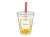 カップに入ったイエローのタピオカドリンク