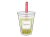 カップに入ったグリーンのタピオカドリンク