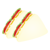 無料イラスト サンドイッチとスープ 透過png