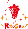 九州の地図☆KYUSHU☆英語ポップロゴ