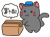 黒猫の配達員　置き配　吹き出し