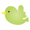グリーンの小鳥