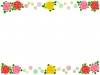 薔薇の花フレーム花模様飾り枠素材イラスト