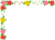 薔薇の花フレーム花模様飾り枠素材イラスト。透過PNG