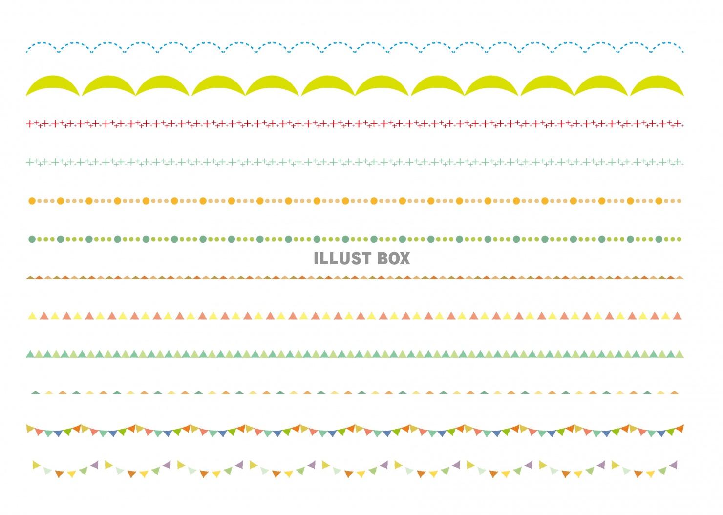 無料イラスト セット32 01 罫線