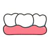 シンプルな並んだ歯