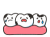 虫歯の並んだ歯　泣く　キャラクター