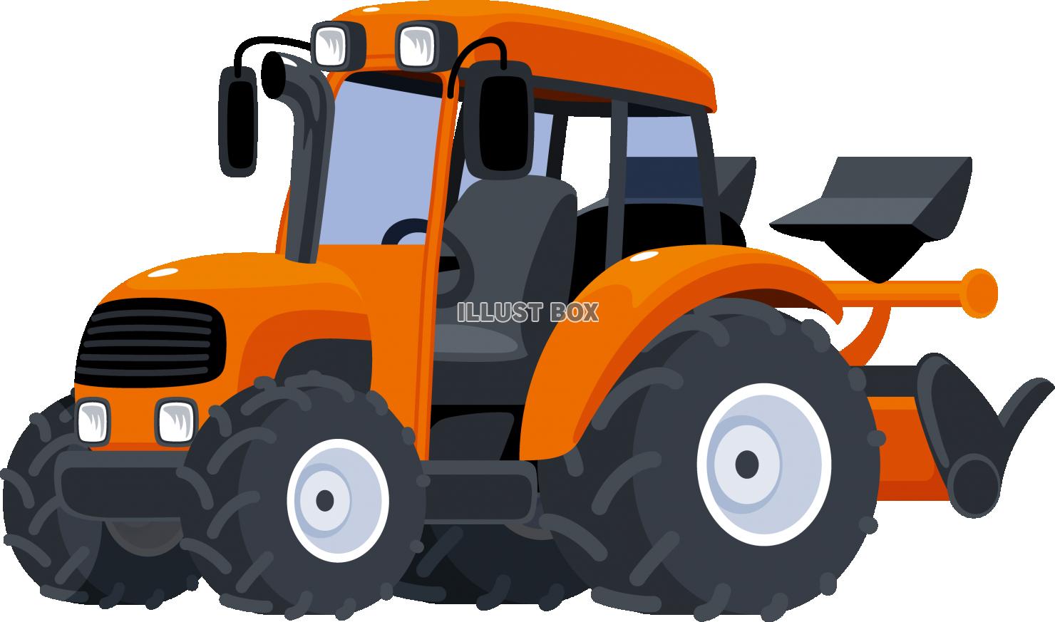 無料イラスト トラクター 農業機械