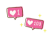 1いいねと100いいねのアイコン