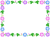 朝顔フレーム花模様飾り枠素材イラスト。透過PNG