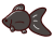 かわいい金魚　リュウキン　黒