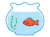 金魚鉢の金魚　和金