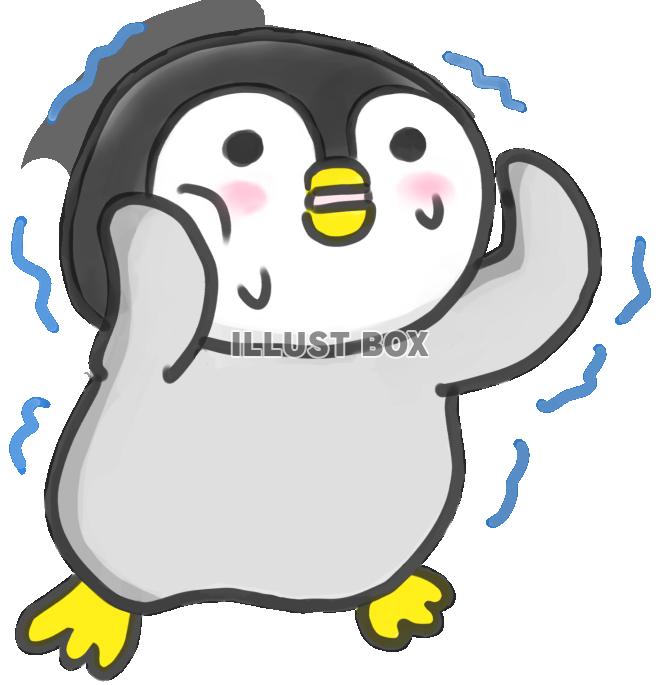 無料イラスト ショックなペンギン