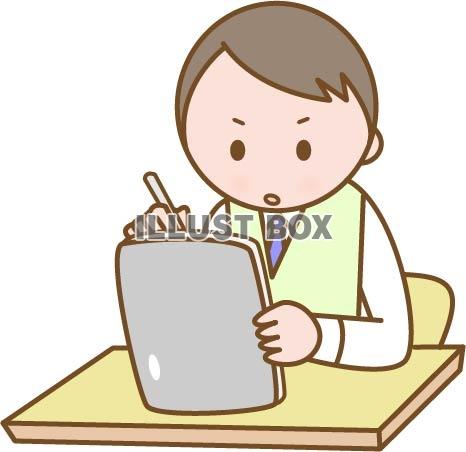 タブレットを使って授業を受ける学生