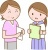 先生と会話をする女子学生