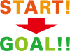 START・GOAL 英語文字