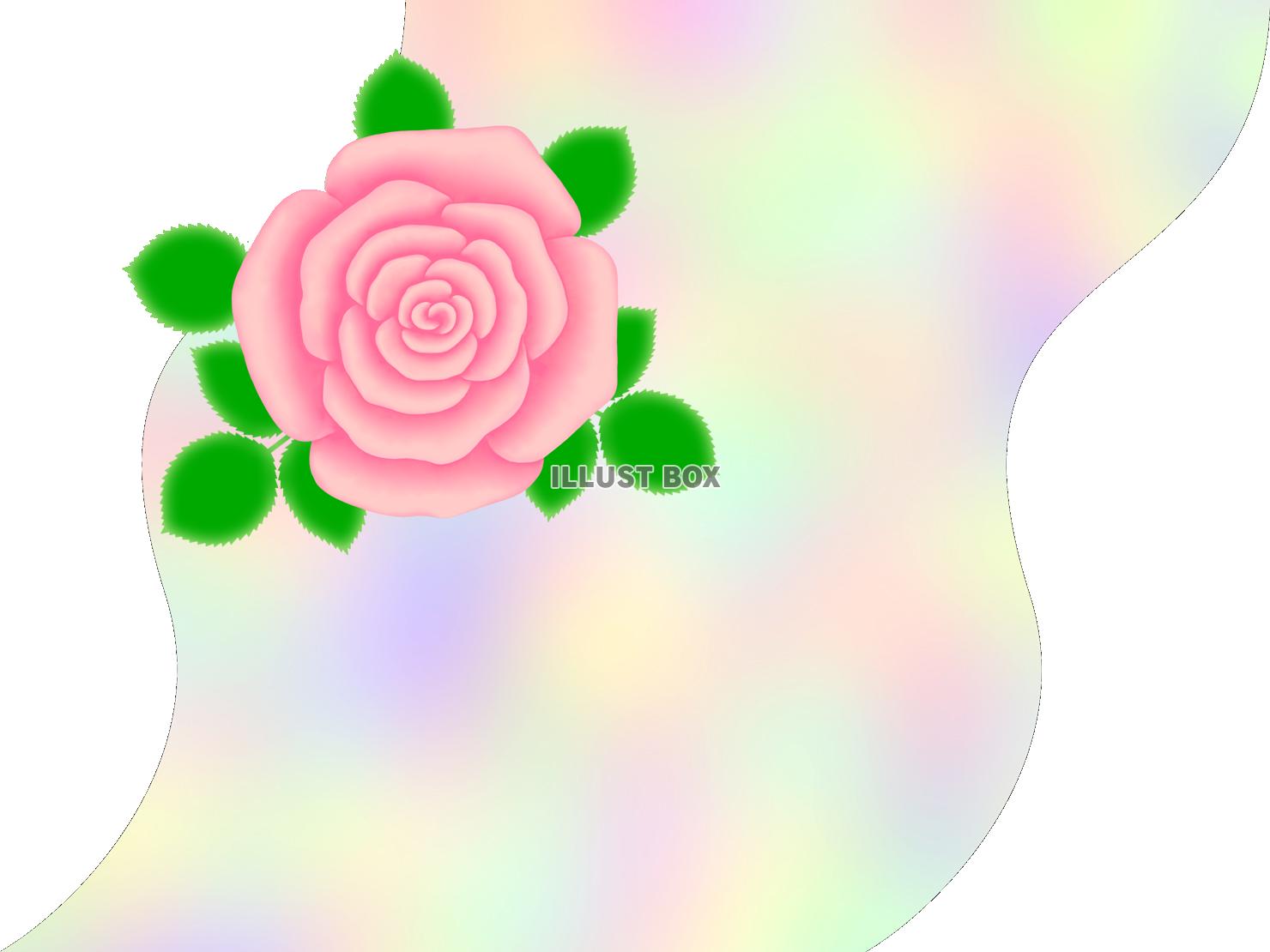 薔薇の花模様壁紙シンプル背景素材イラスト。透過PNG