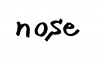 フォント素材「nose」