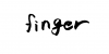 フォント素材「finger」