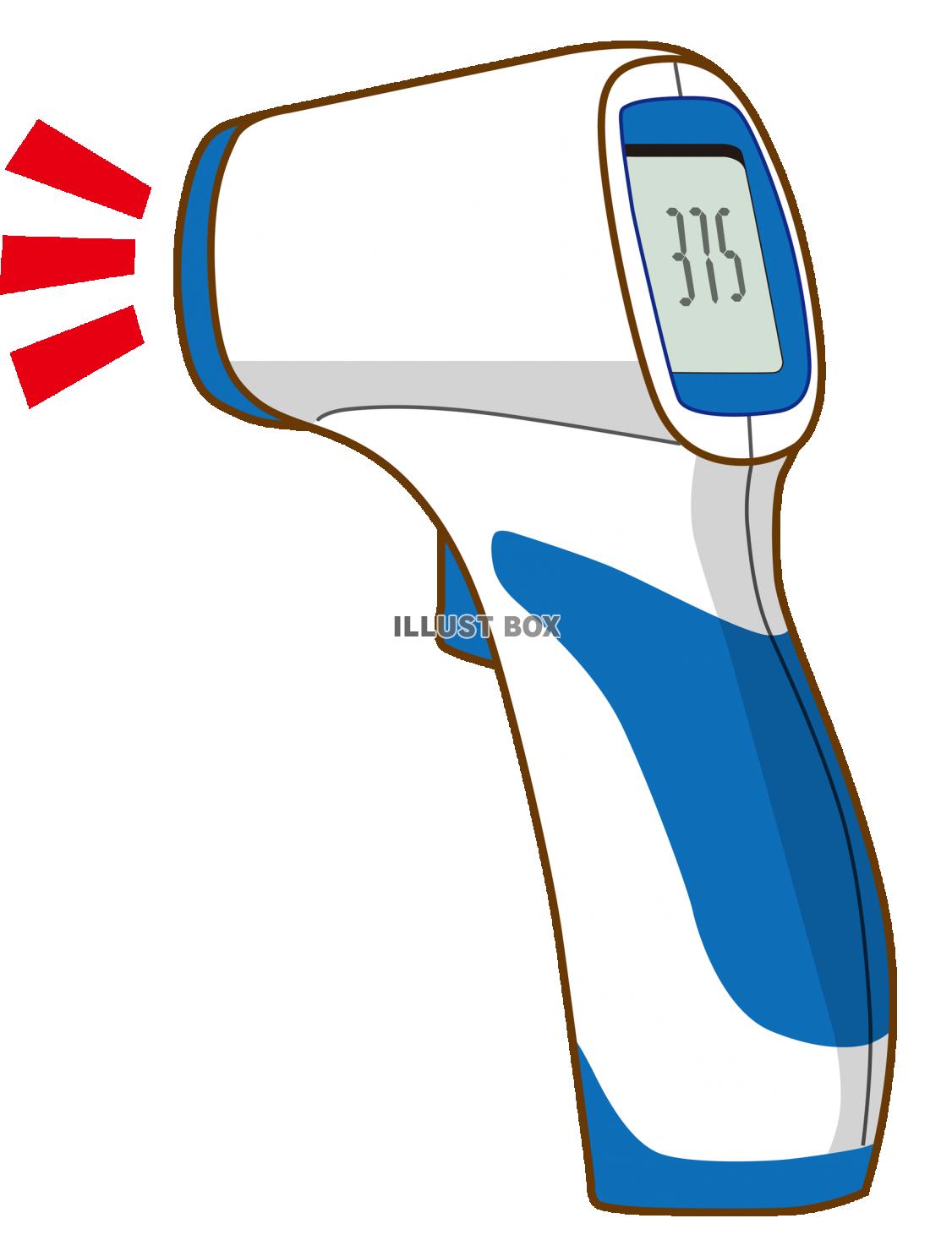 無料イラスト 非接触体温計