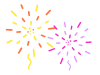 手書き風のシンプルな花火