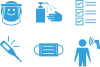 ウイルス対策・消毒・検温・マスクアイコン