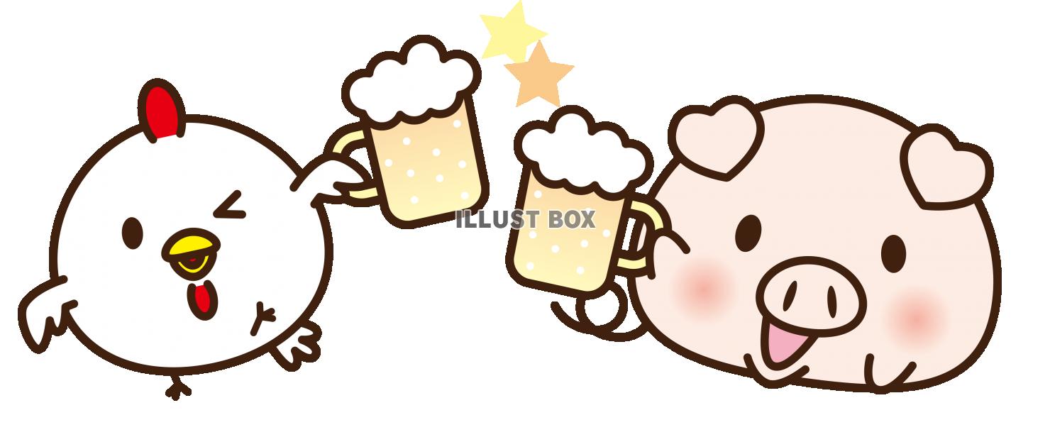 豚、鶏さん