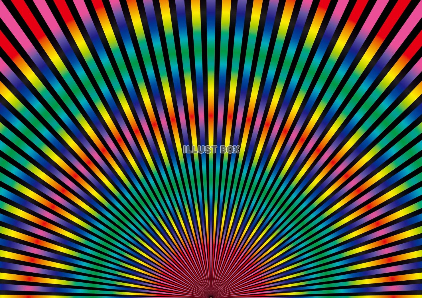 虹色の放射線　壁紙　背景