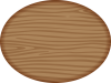 木の板（楕円形）